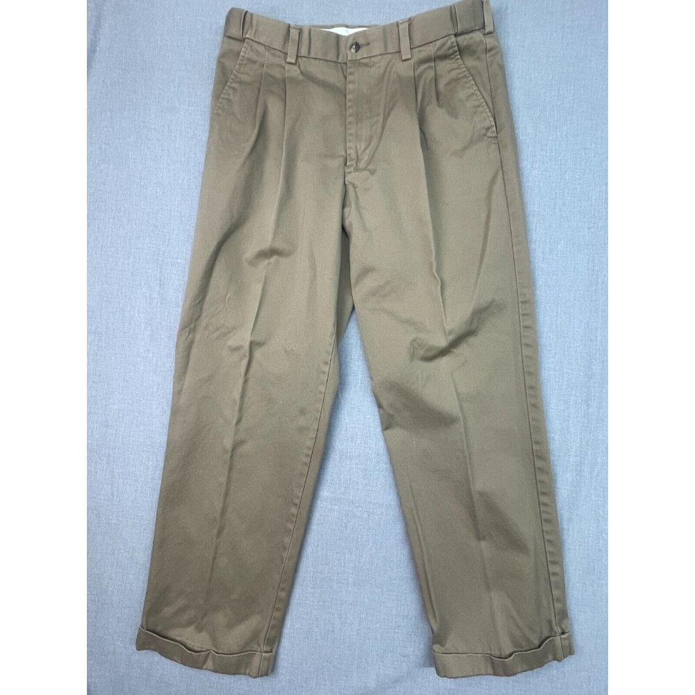 George Men's Mocha Chip Cotton Chino Formal Suit Pants 34"x29" GM00205 USED
